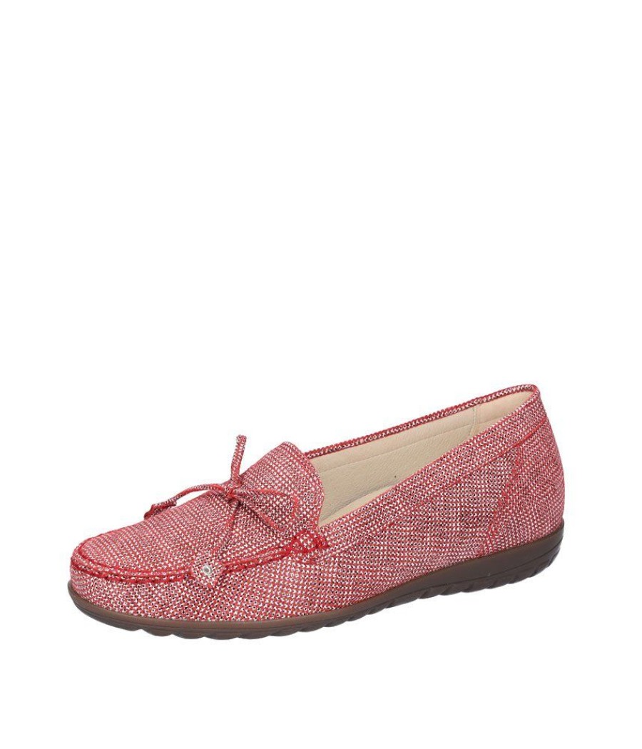 Waldlaufer Waldlaufer Pretty Red Loafer With Bow Detail Wholesale