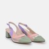 Belle & Lucy Belle & Lucy Beautiful Salvia Multi Slingback Heels Wholesale