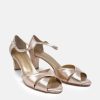 Belle & Lucy Glam Gold Ankle Strap Sandals Best