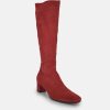 PieSanto Piesanto Stunning Cherry Suede Long Boots Clearance