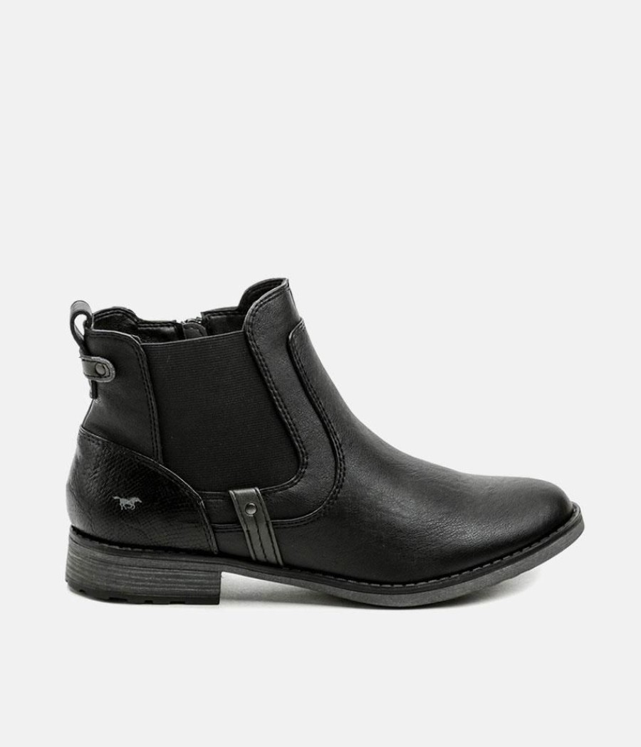 Mustang Mustang Cute Chelsea Style Black Ankle Boots Online