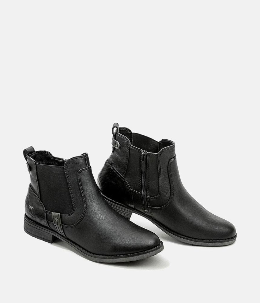 Mustang Mustang Cute Chelsea Style Black Ankle Boots Online