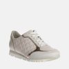 Semler Semler Premium Cream And Gold Quilted Trainers Best