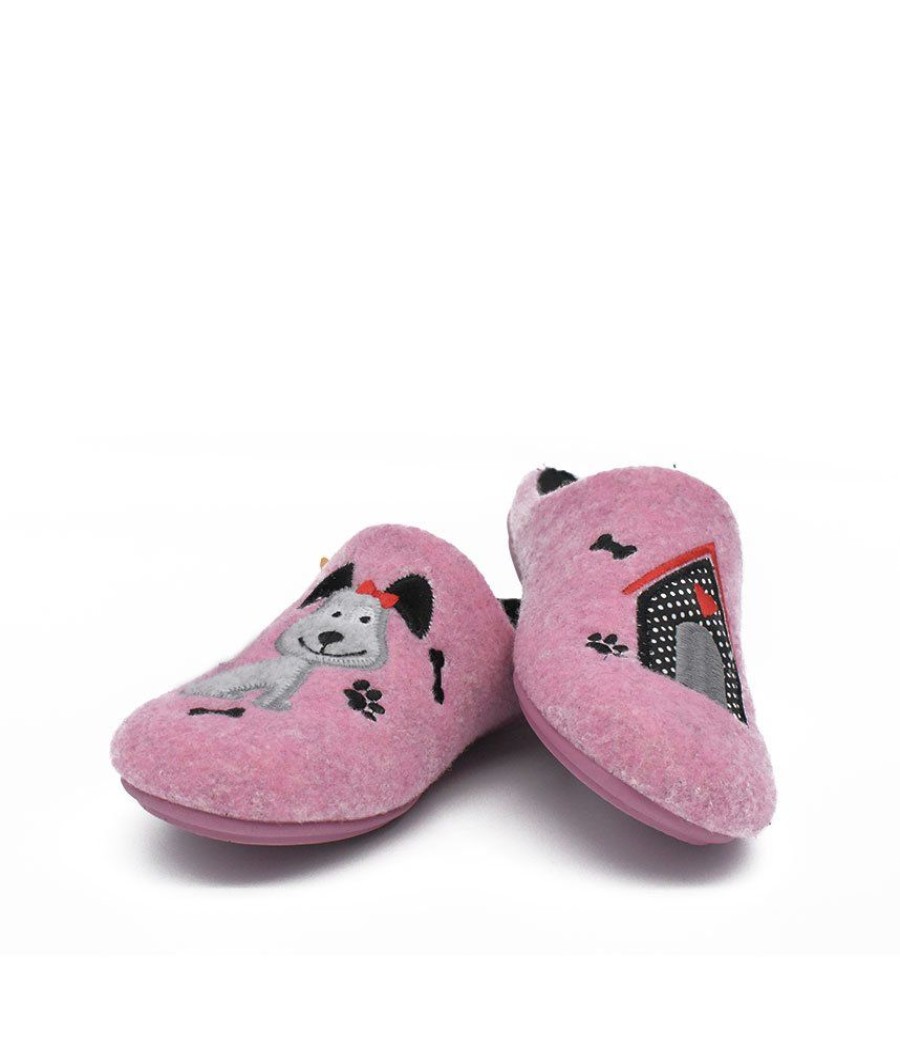 Berevere Cute Rose Doggy Slippers New