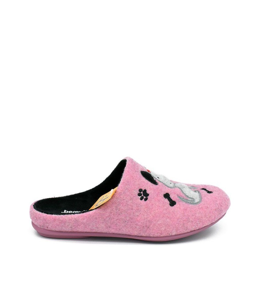 Berevere Cute Rose Doggy Slippers New