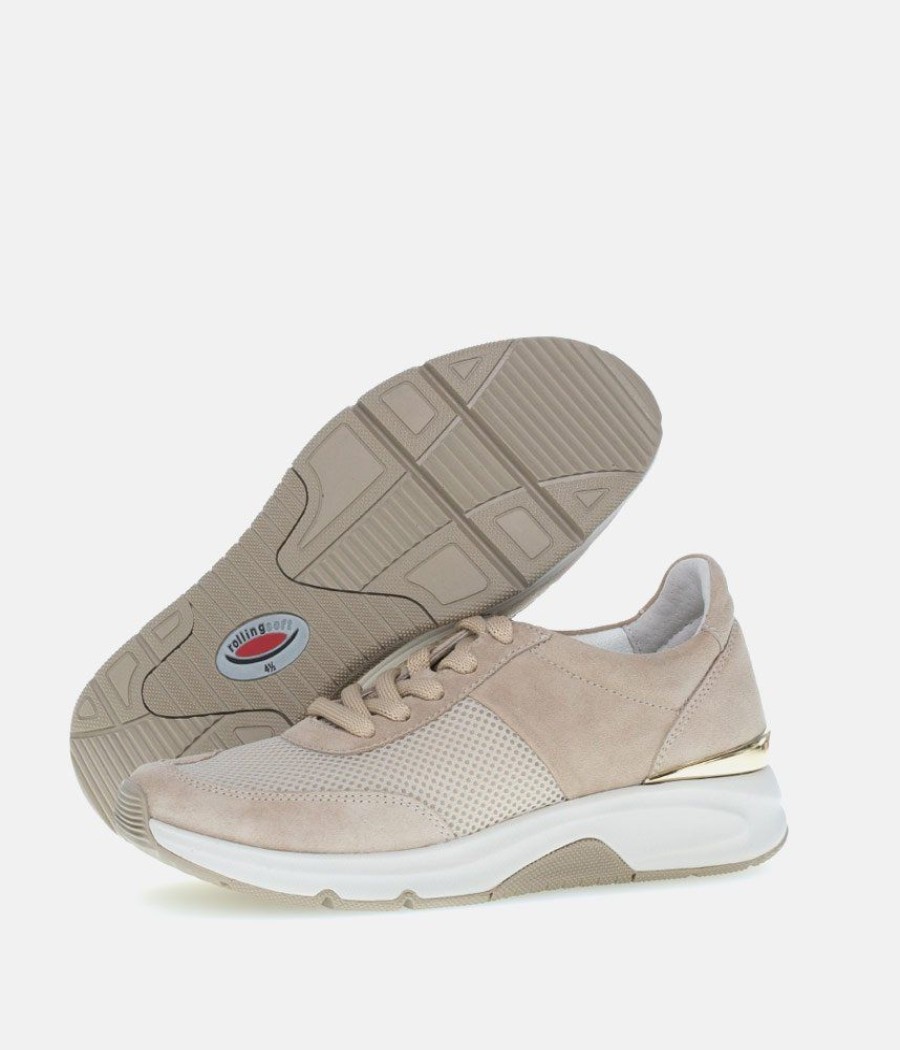 Gabor Gabor Fab Beige Rolling Soft Trainers Hot