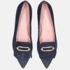 Pretty Ballerina Pretty Ballerinas Stylish Navy Pointy Toe Wholesale