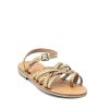 Glaritis Glaritis Gorgeous Gold Braided Nike Sandals Best