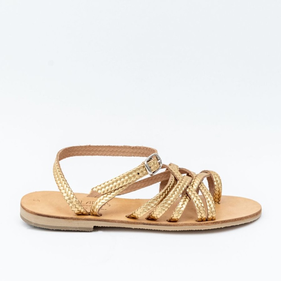 Glaritis Glaritis Gorgeous Gold Braided Nike Sandals Best