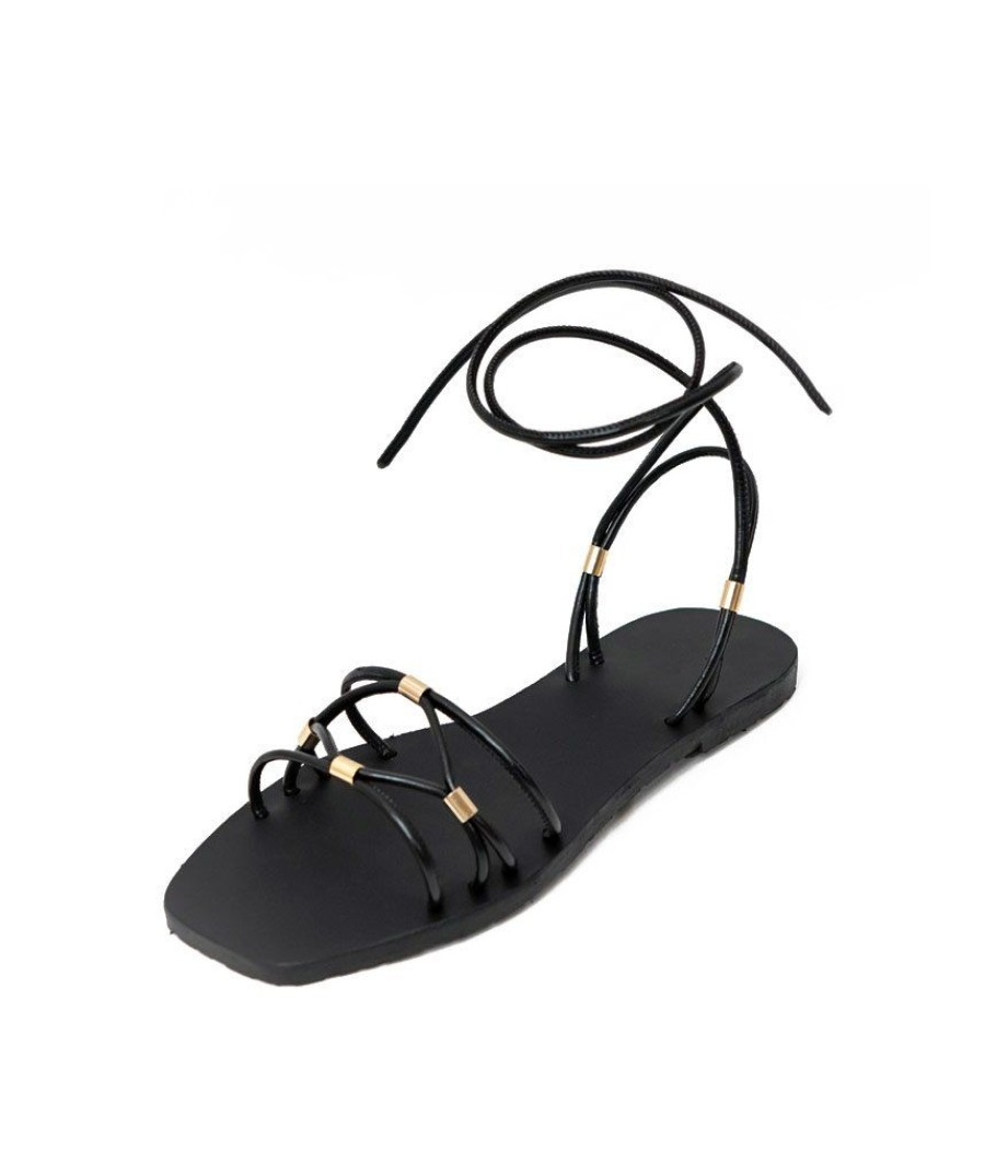 Glaritis Glaritis Gorgeous Strappy Black Europa Sandals Hot