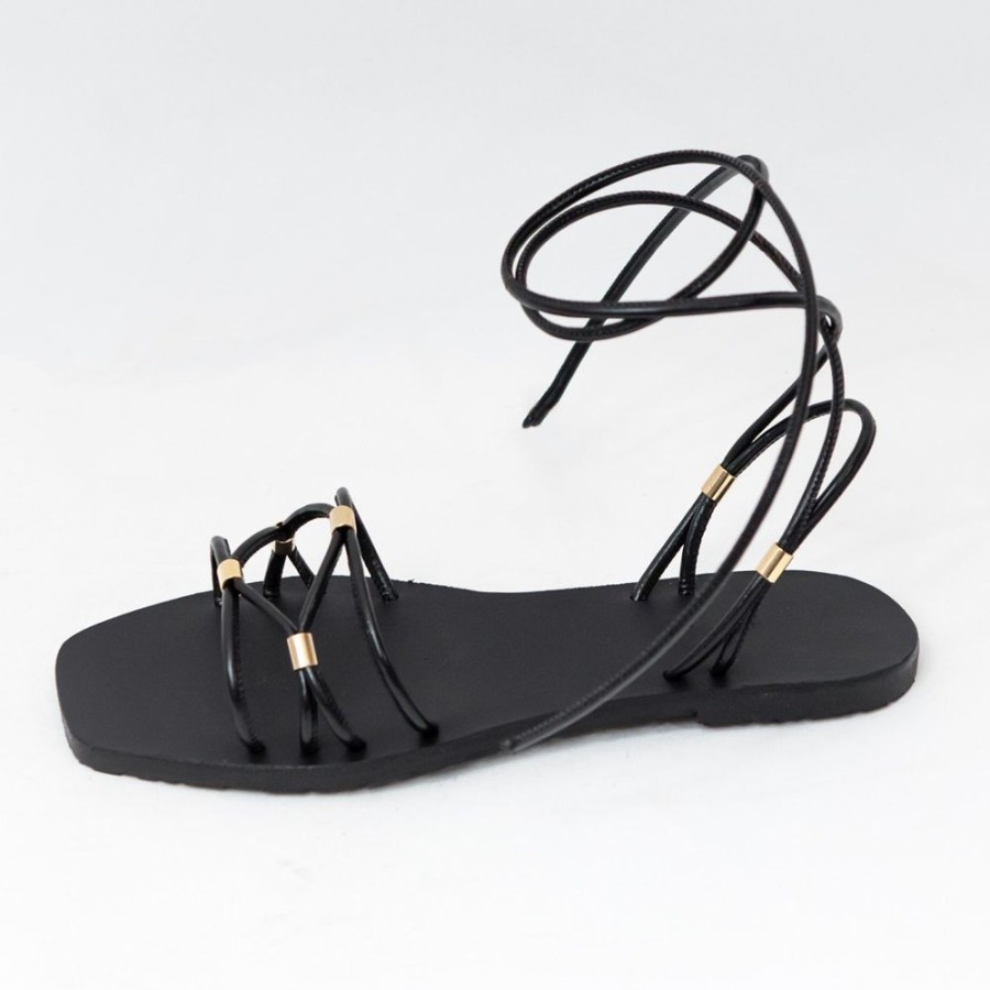 Glaritis Glaritis Gorgeous Strappy Black Europa Sandals Hot