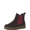 Jana Jana Stylish Vegan Mocca/Red Chelsea Ankle Boots Hot