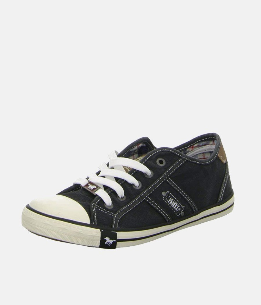 Mustang Mustang Vintage Black Lace Up Trainer Online