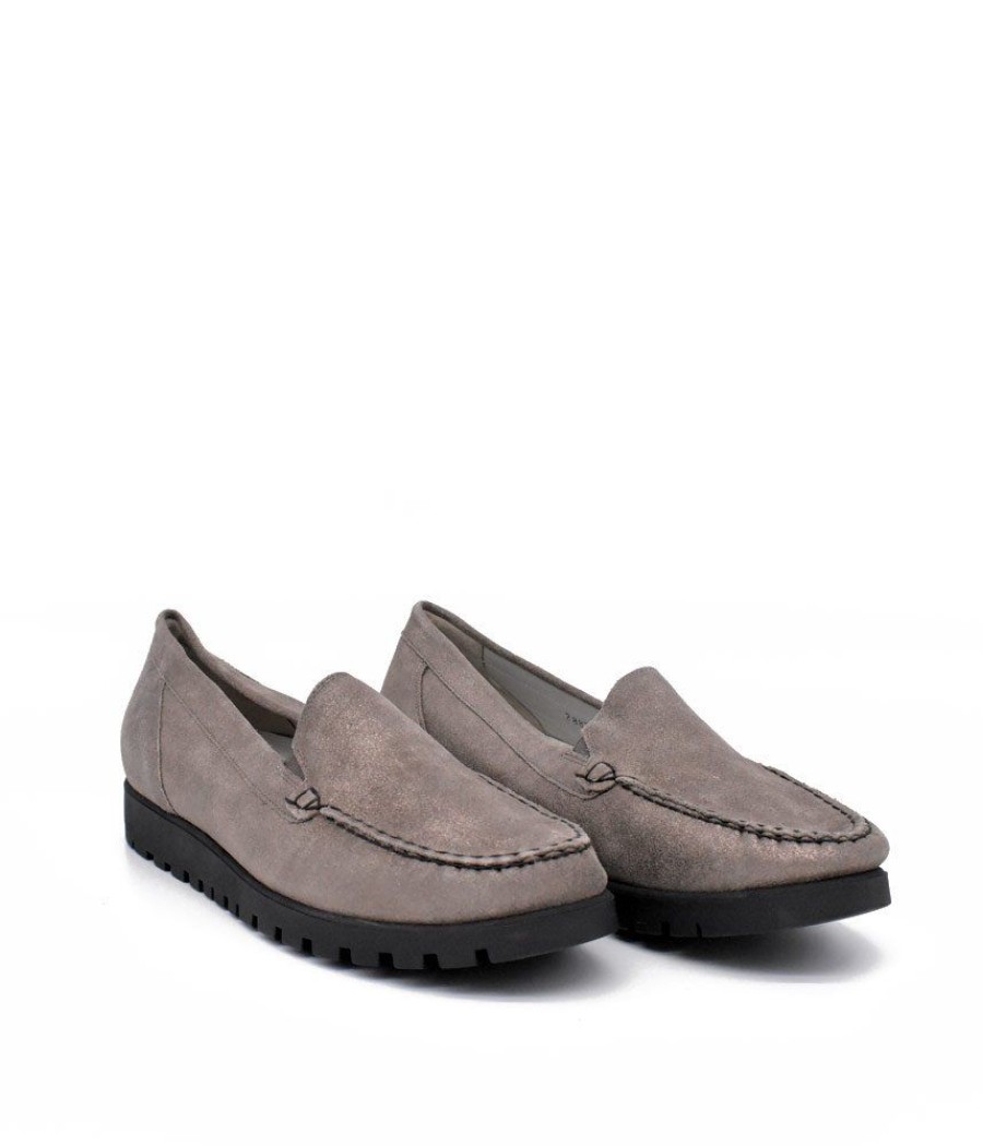 Waldlaufer Wide Fit Comfortable Grey Loafers Best