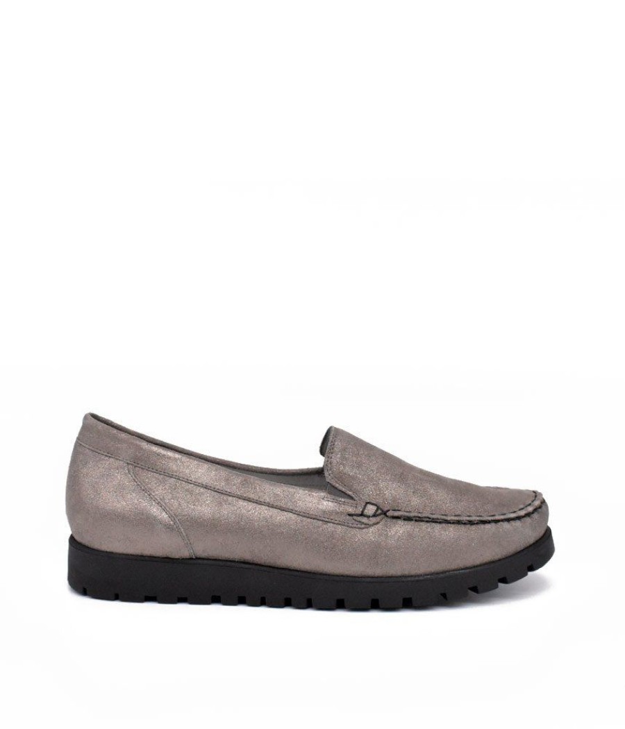 Waldlaufer Wide Fit Comfortable Grey Loafers Best