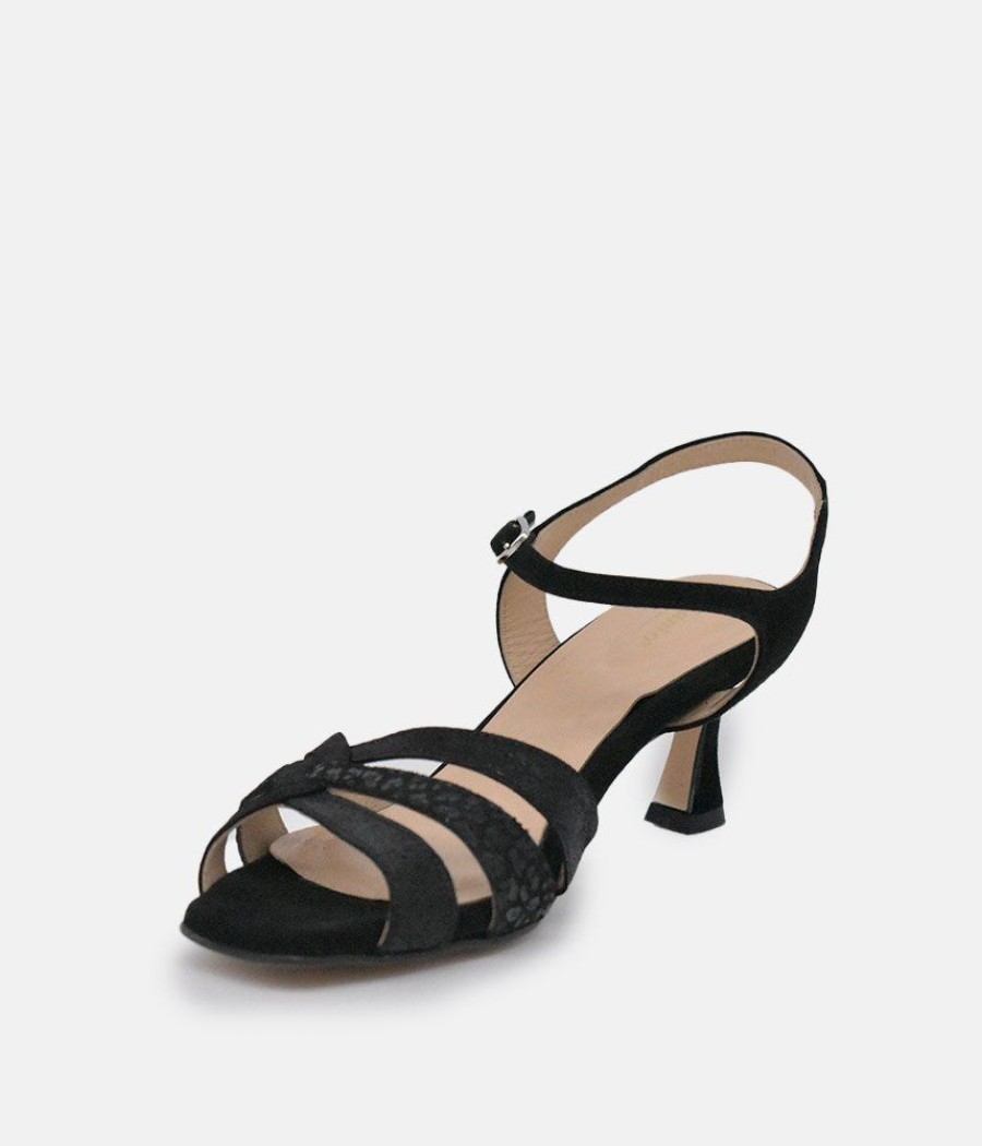 PieSanto Piesanto Glamourous Black Suede Strappy Sandals Hot