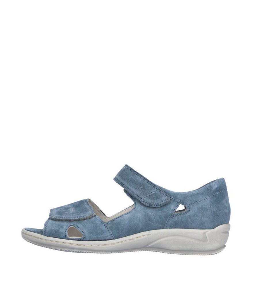 Waldlaufer Waldlaufer Denim Blue Wide Fitting Sandal Wholesale