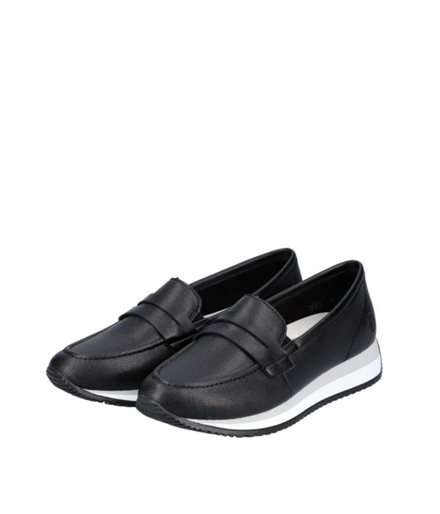 Remonte Remonte Black Sporty Slip On Shoes Best