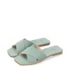 Ria Ria Plush Green Suede Criss Cross Sandals Clearance