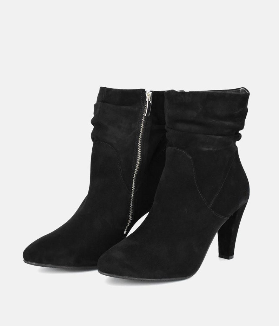 Cinderella Shoes Cinderella Shoes Deluxe Black Suede Ankle Boots New