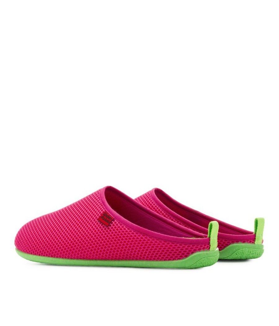 Andres Machado Cosy Hot Pink Slippers Clearance