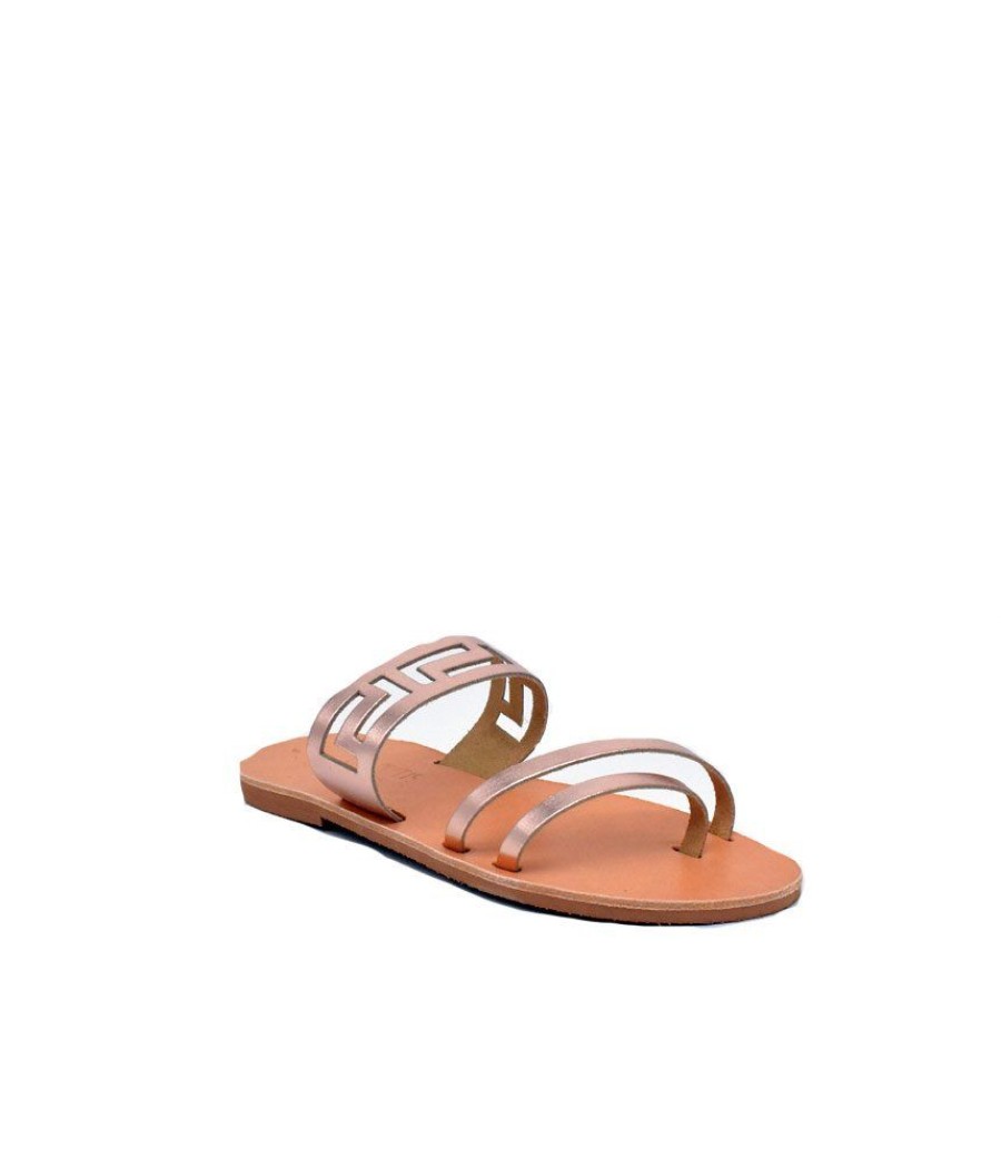 Glaritis Glaritis Fabulous Xenia Metallic Rosegold Sandals Online