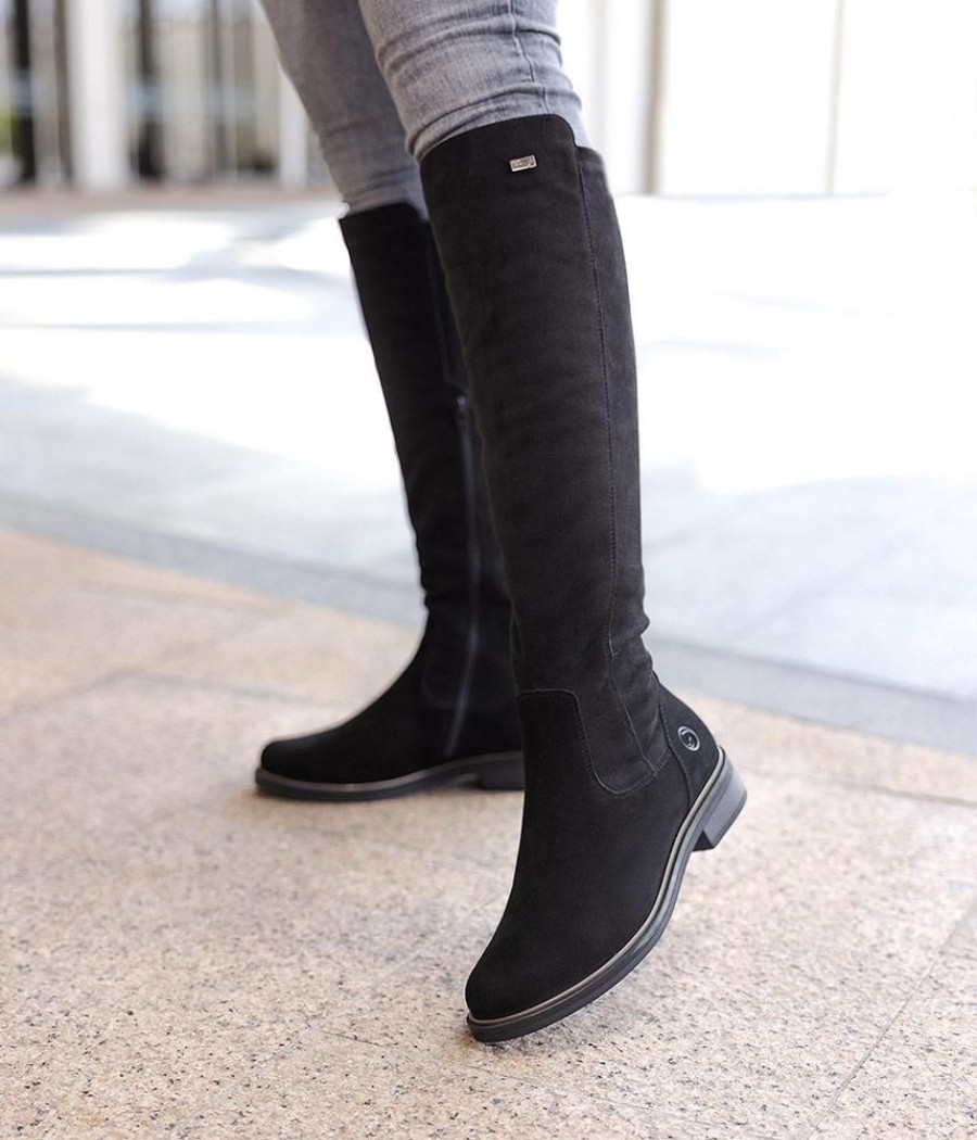 Remonte Remonte Fashionable Black Suede Knee High Boots New