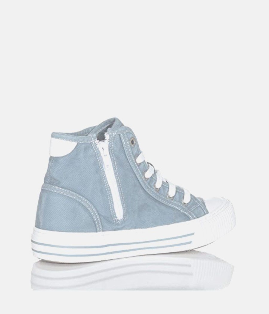 Mustang Mustang Pretty Ice Blue Hi-Top Trainers Hot