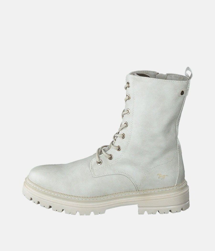 Mustang Mustang Trendy Ice White Midi Ankle Boots Clearance