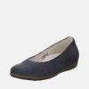 Waldlaufer Stylish Navy Suede Wide Fit Ballerinas Online