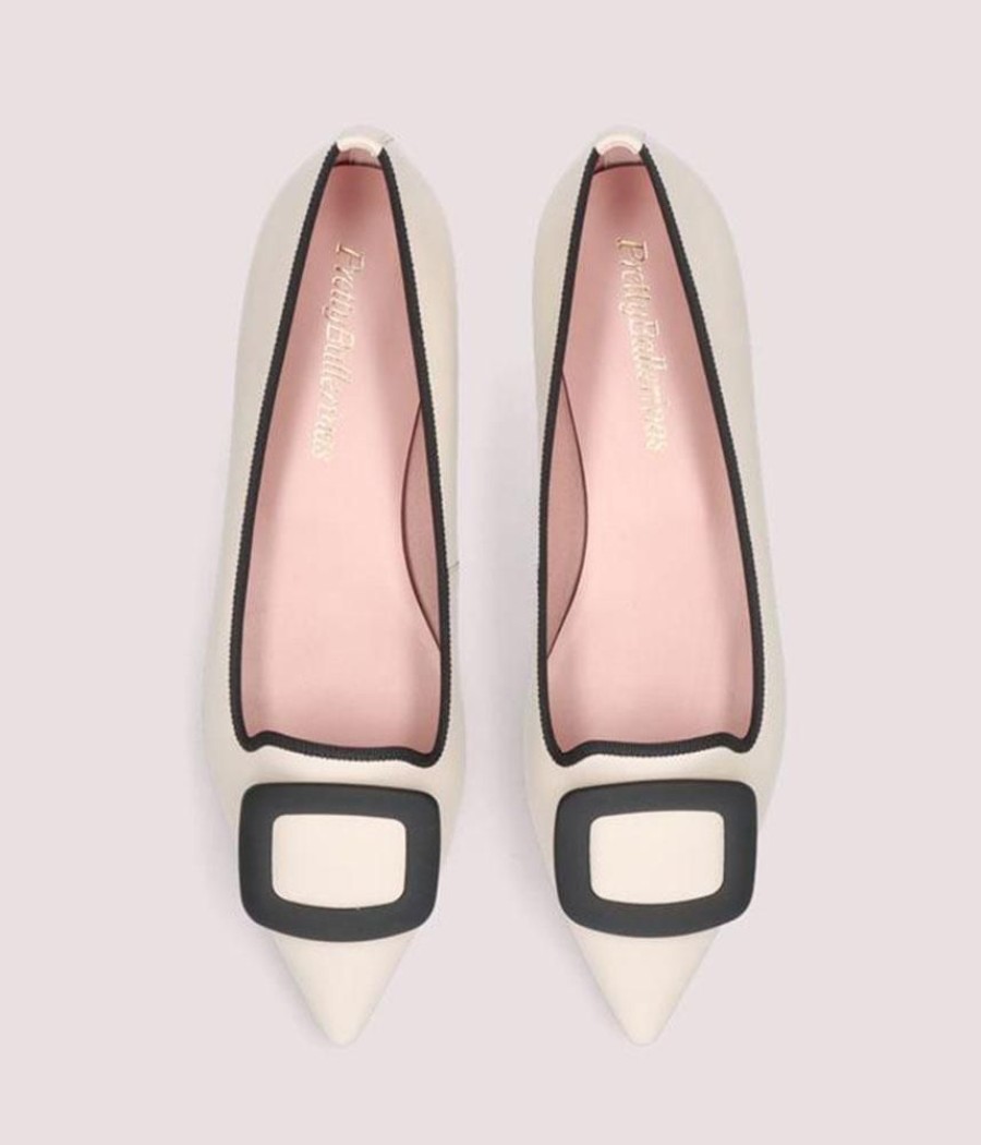 Pretty Ballerina Pretty Ballerina Chic Monochrome Pointy Toe Flats New