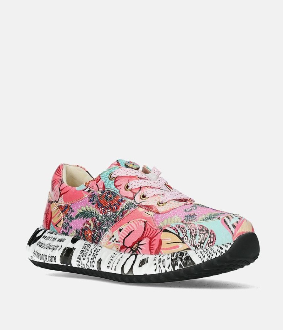 Laura Vita Laura Vita Pretty Pink Multi Colour Fashion Trainer Hot