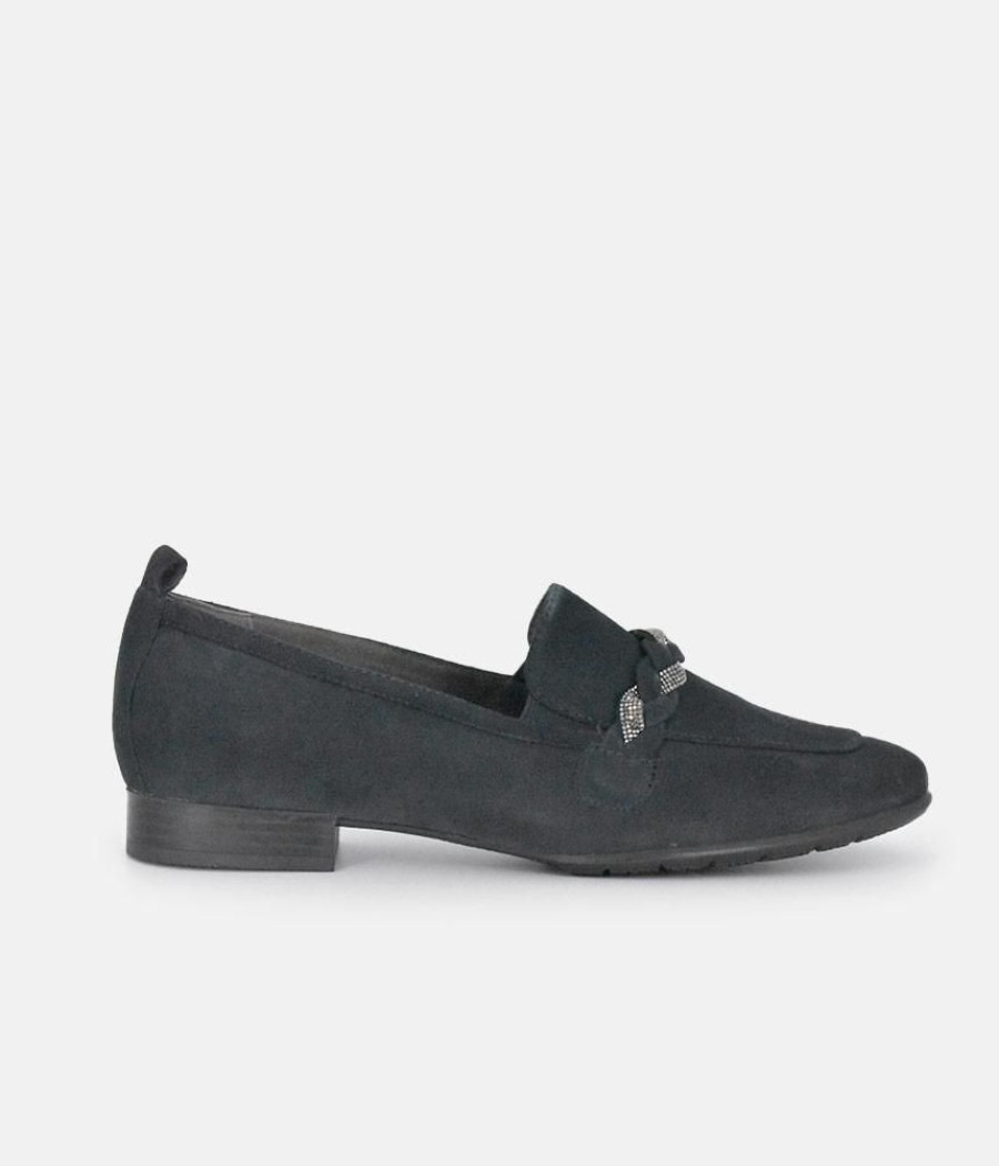 Tamaris Tamaris Beautiful Navy Suede Loafers Online