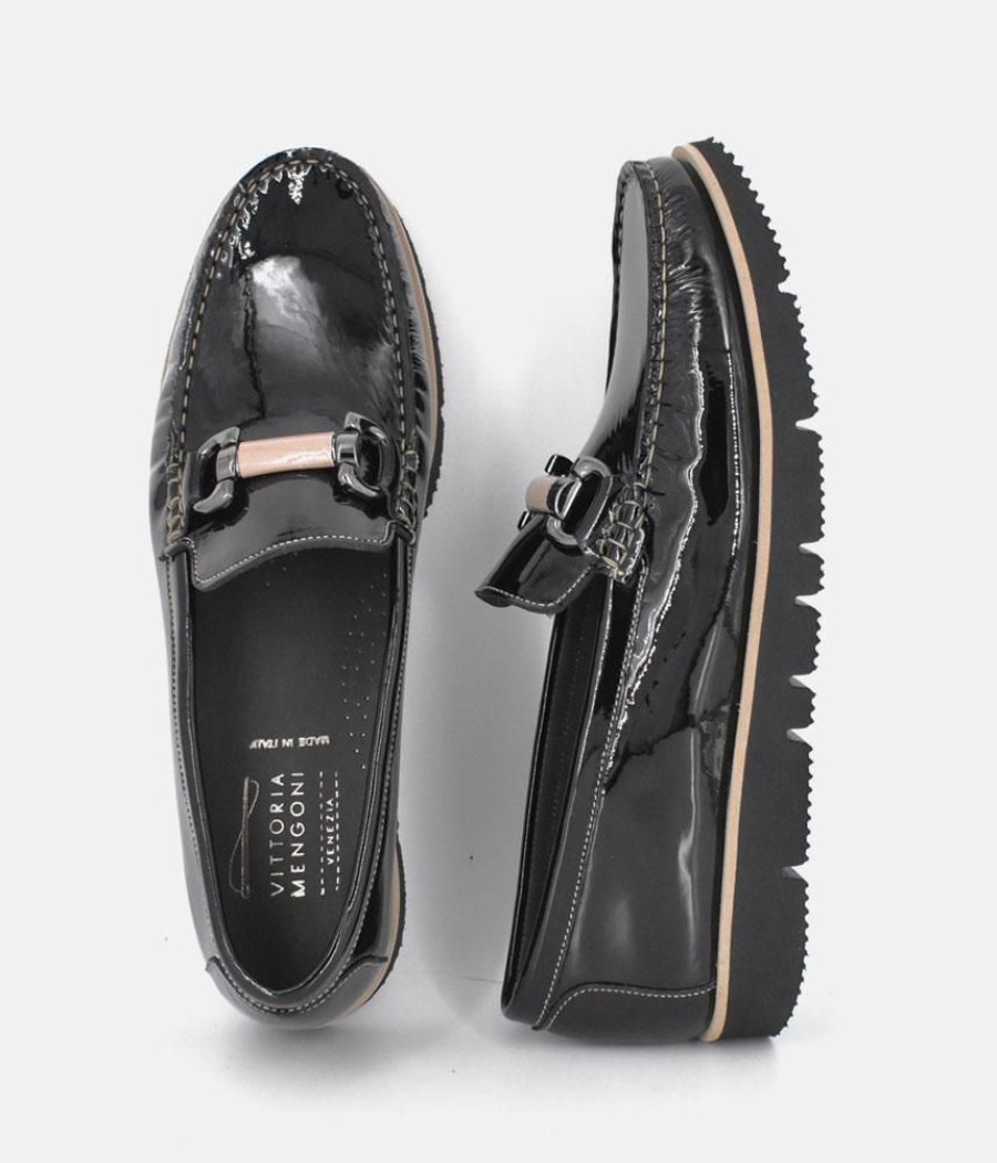 Vittoria Mengoni Vittoria Mengoni Black Patent Premium Loafers Best