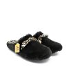 Berevere Cosy Black & Leopard Slippers Clearance