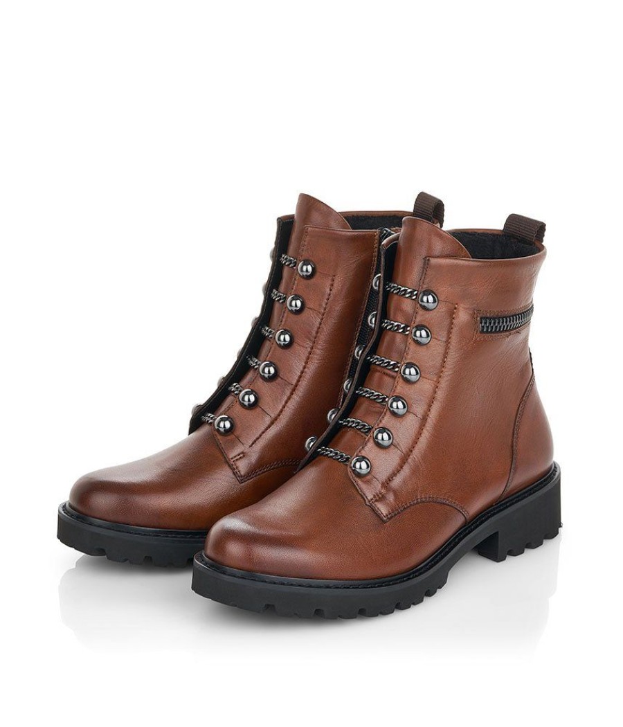 Remonte Remonte Versatile Chestnut Biker Style Ankle Boots Hot