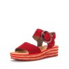 Gabor Gabor Stylish Red Cork Wedge Sandals Wholesale