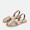 Ria Ria Glam Metallic Woven Bronze Abarca Sandal Wholesale