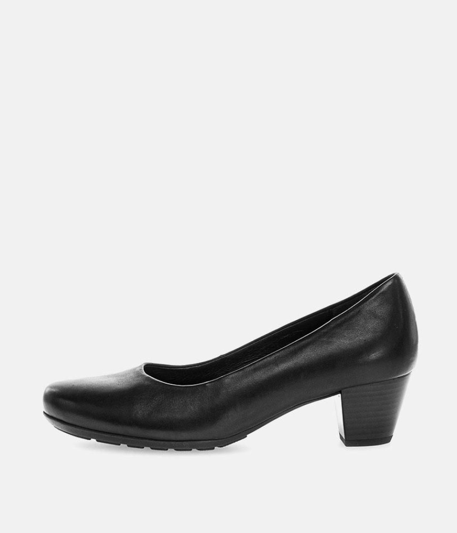 Gabor Gabor Versatile Black Leather Block Heel Best