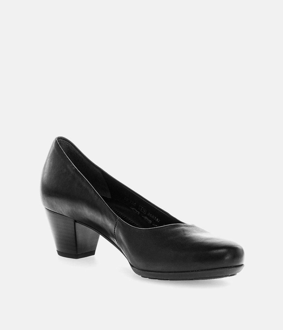 Gabor Gabor Versatile Black Leather Block Heel Best