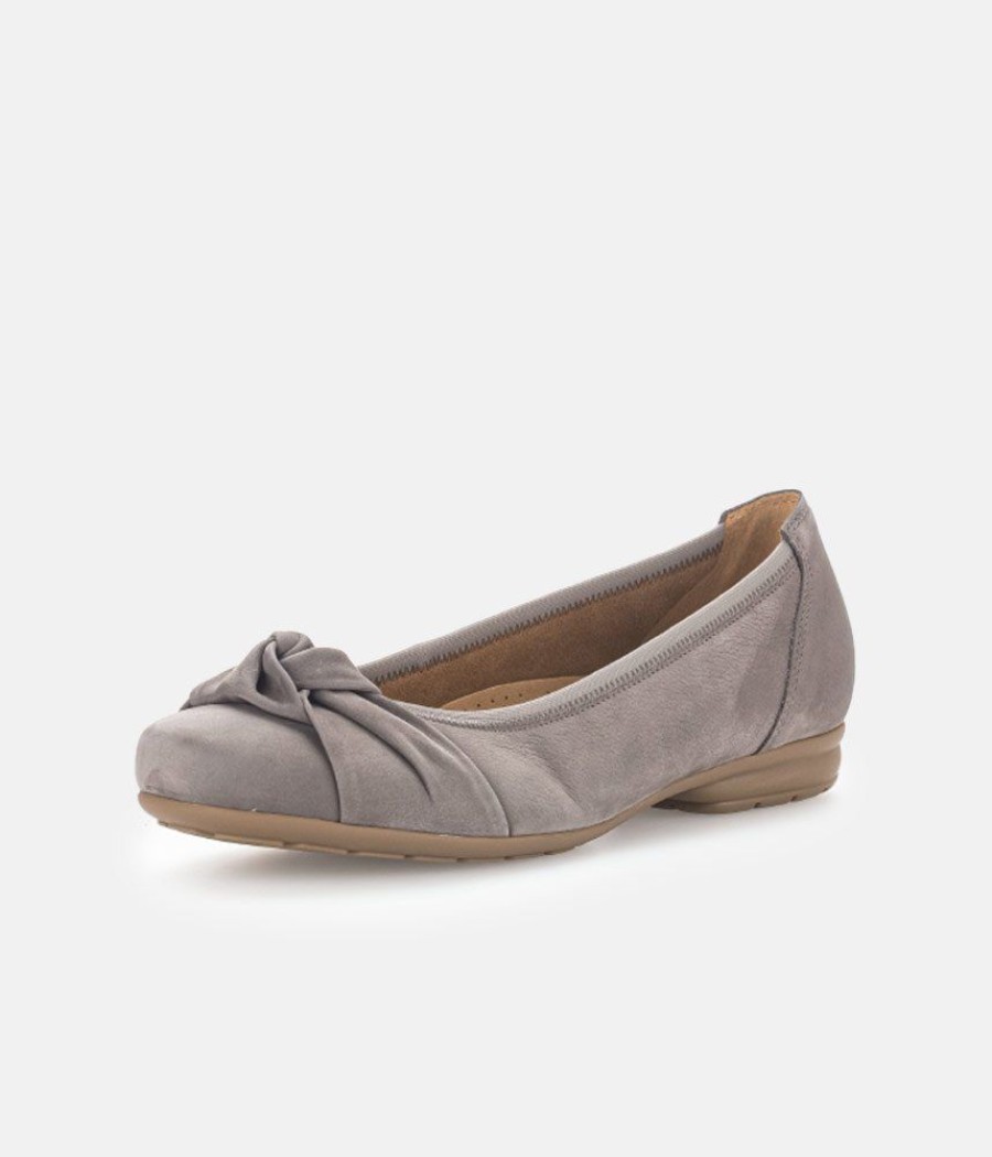 Gabor Gabor Plush Grey Knot Slip On Shoe Clearance