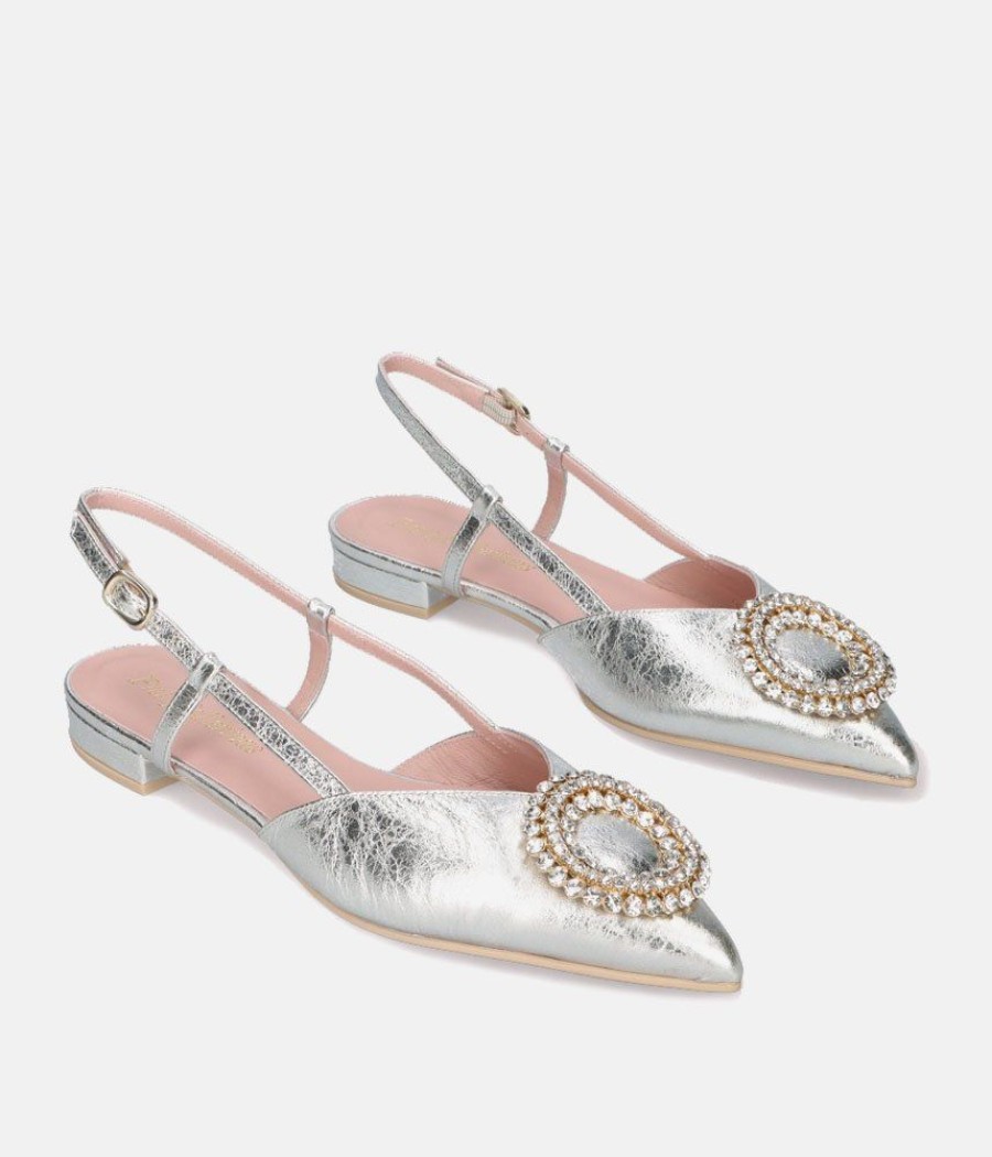 Pretty Ballerina Pretty Ballerinas Fabulous Silver Slingbacks Online