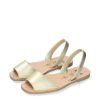 Ria Ria Elegant Metallic Champagne Abarca Sandal Best