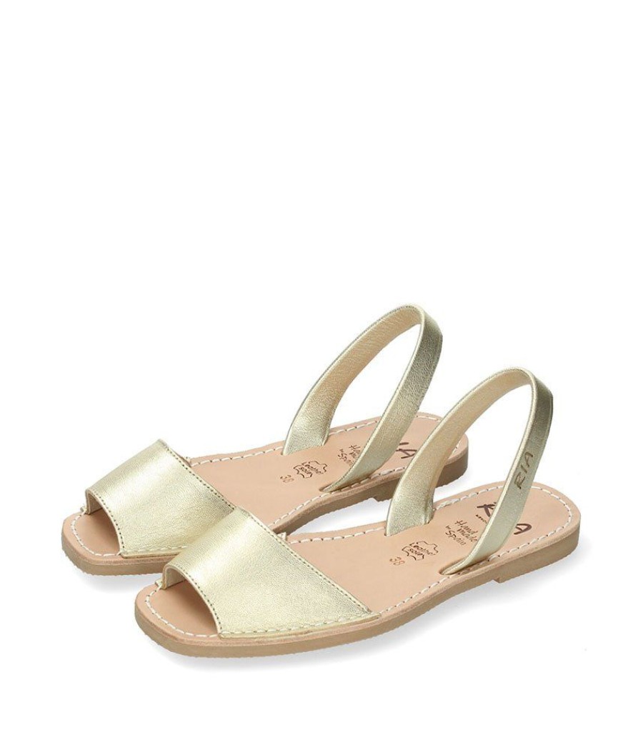 Ria Ria Elegant Metallic Champagne Abarca Sandal Best