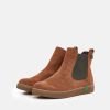 Jana Jana Stylish Vegan Cognac/Khaki Chelsea Ankle Boots Best