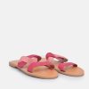 Glaritis Glaritis Cut Pink Twist Sandals New