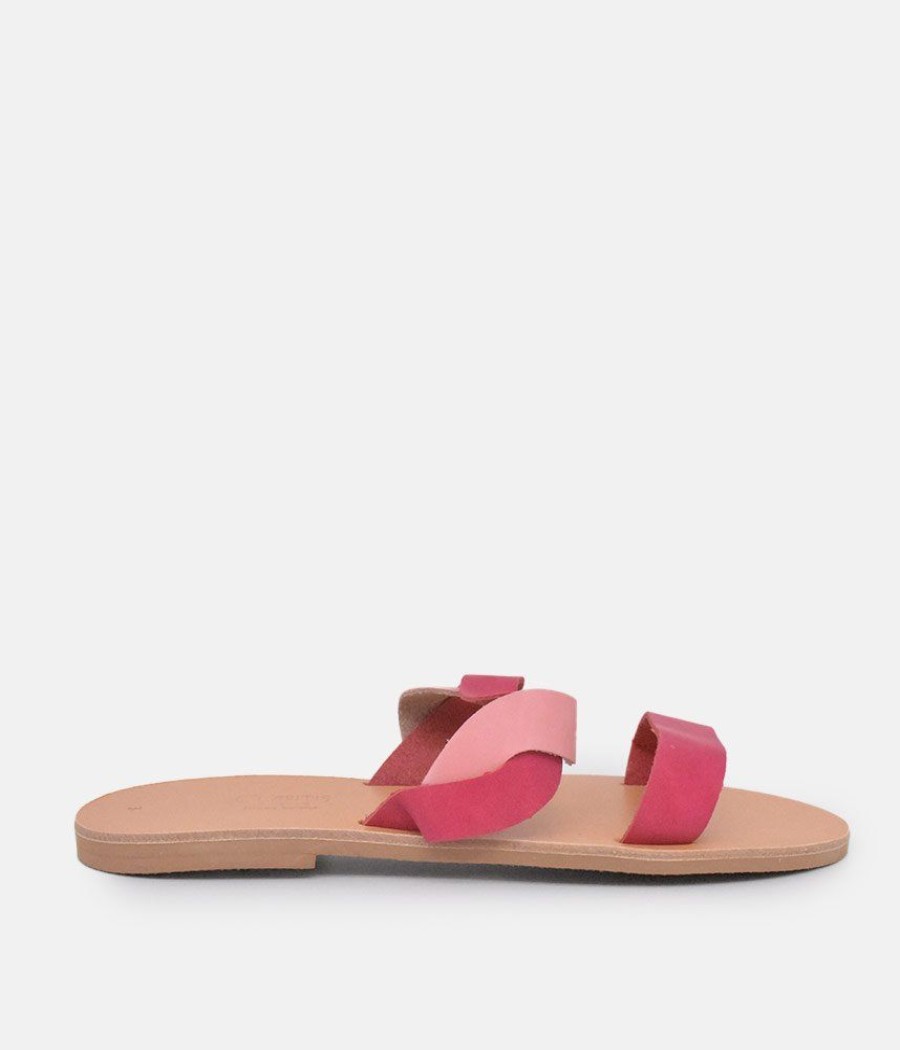 Glaritis Glaritis Cut Pink Twist Sandals New