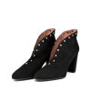 Cinderella Shoes Gorgeous Black Suede Curvy Sky High Shoe Boot New