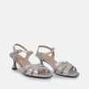 PieSanto Piesanto Glamourous Silver Strappy Sandals Best