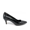 Belle & Lucy Classic Black Patent Midi Heels Wholesale